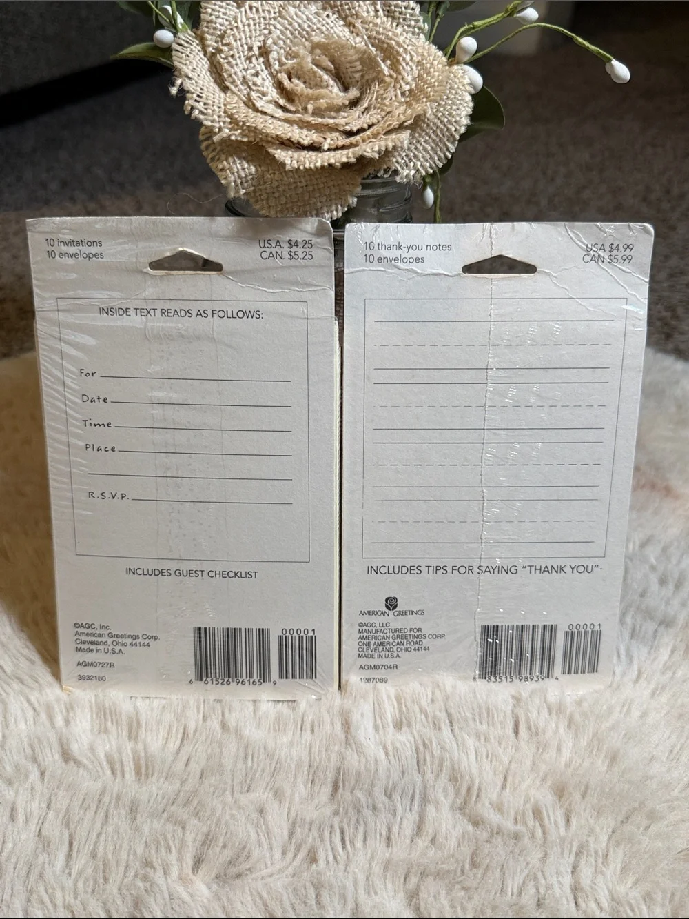 ✨American Greeting Cute Bear Baby Shower Invitations and Thank You Cards✨